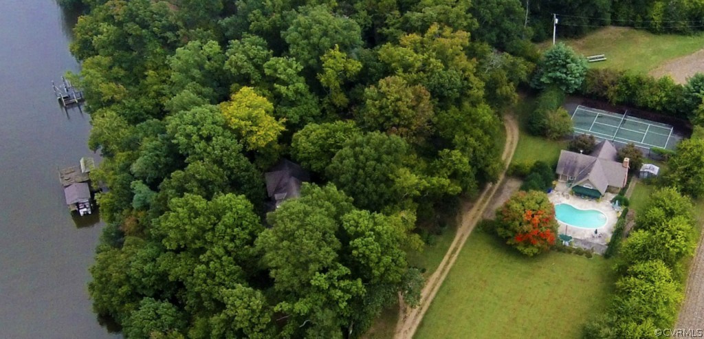 812 Shirley Plantation Road Charles City, VA 23030 - Photo 7 of 24 an aerial view of a house with pool outdoor seating and yard