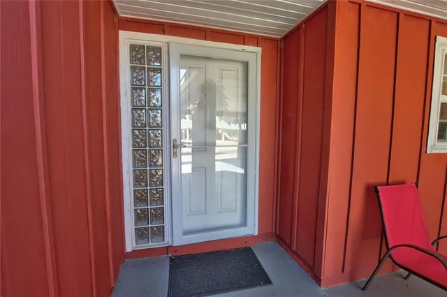 a door with outside view