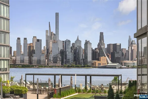 a view of a city with tall buildings