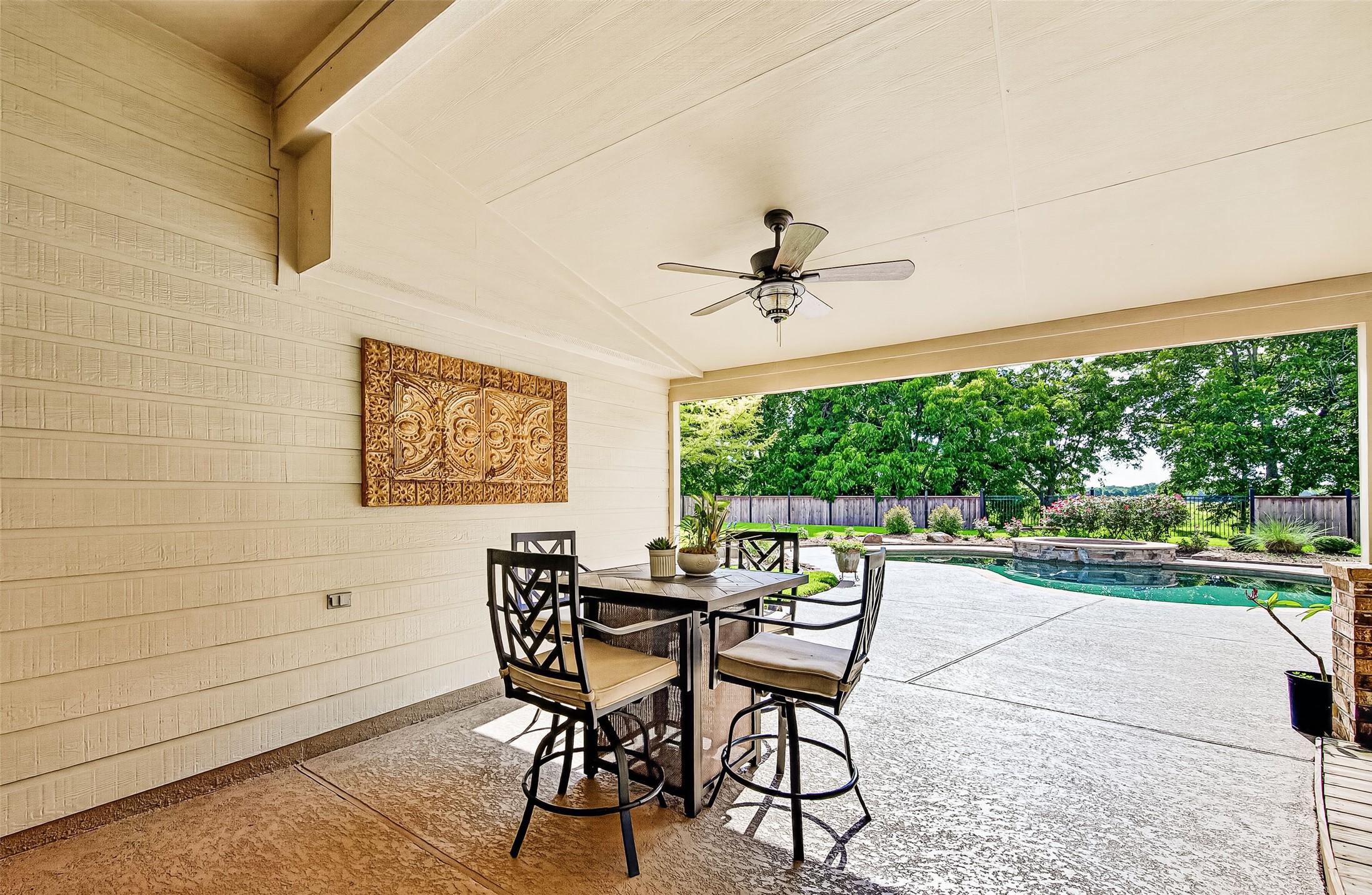 3326 River Bend Drive Rosenberg, TX 77471 - Photo 24 of 29 covered patio to cool down after a day of swimming or for back yard bbq