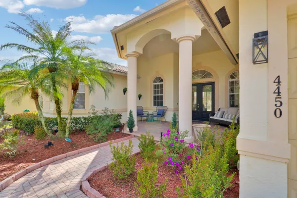 a house view with a outdoor space