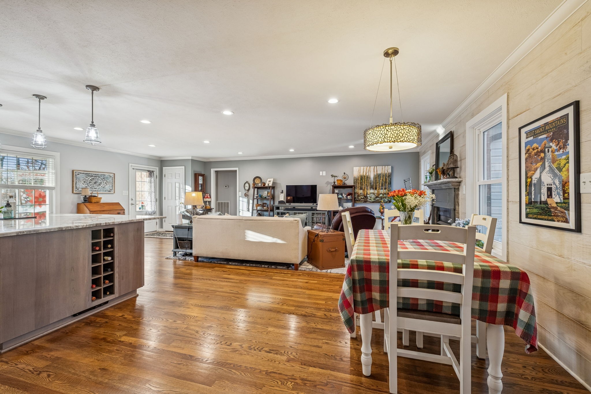 1060 Satterwhite Road Ashland City, TN 37015 - Photo 10 of 38 a living room with furniture kitchen view and a wooden floor