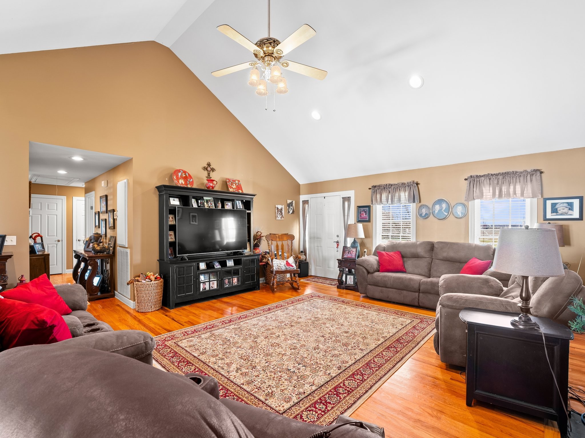 181 Hickory Grove Road Huntland, TN 37345 - Photo 13 of 41 a living room with furniture and a flat screen tv