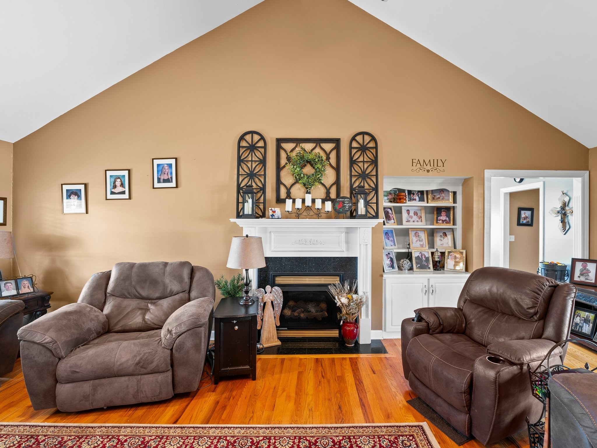 181 Hickory Grove Road Huntland, TN 37345 - Photo 14 of 41 a living room with furniture and a fireplace