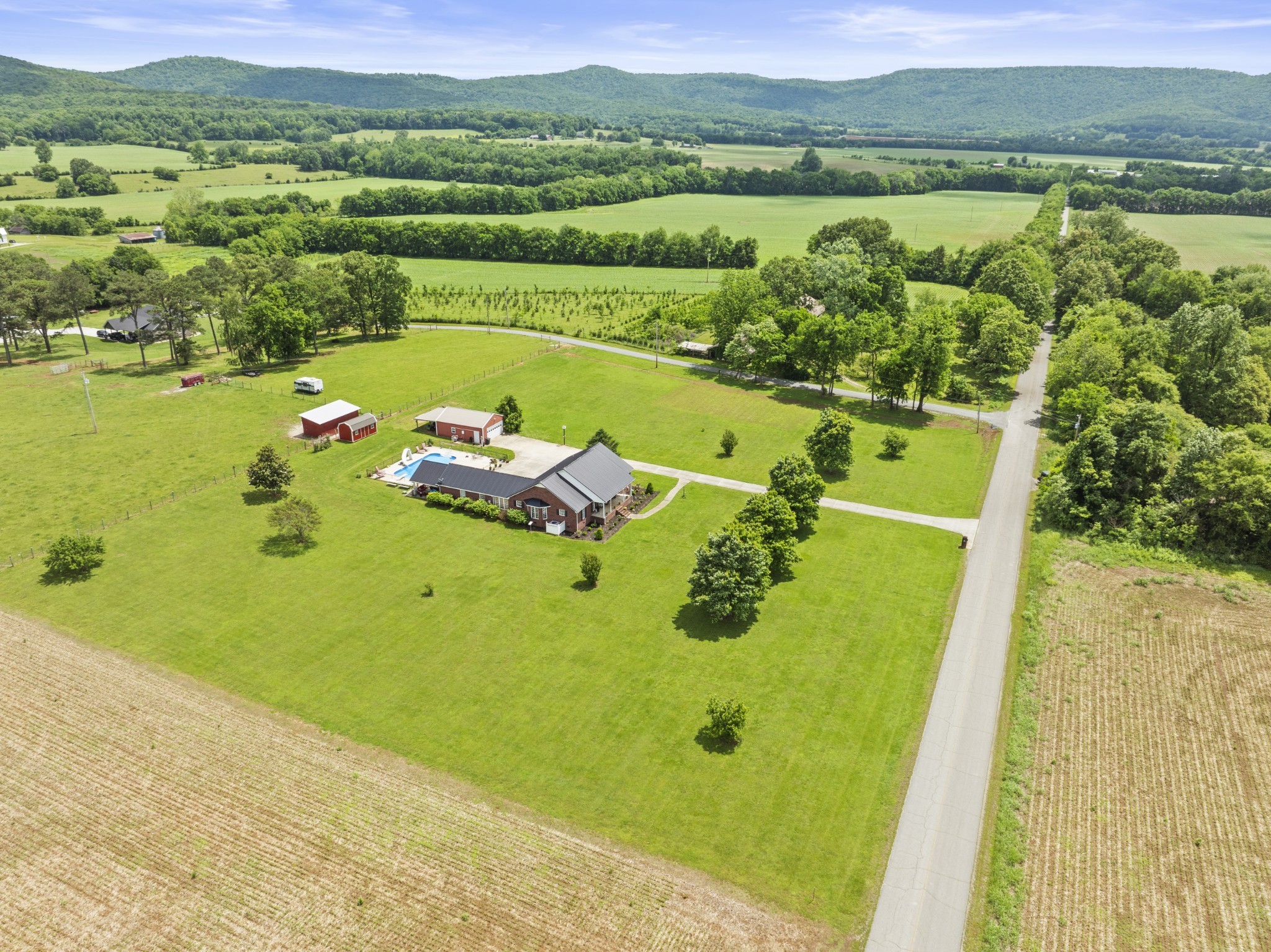 181 Hickory Grove Road Huntland, TN 37345 - Photo 39 of 41 a view of a lake with a mountain