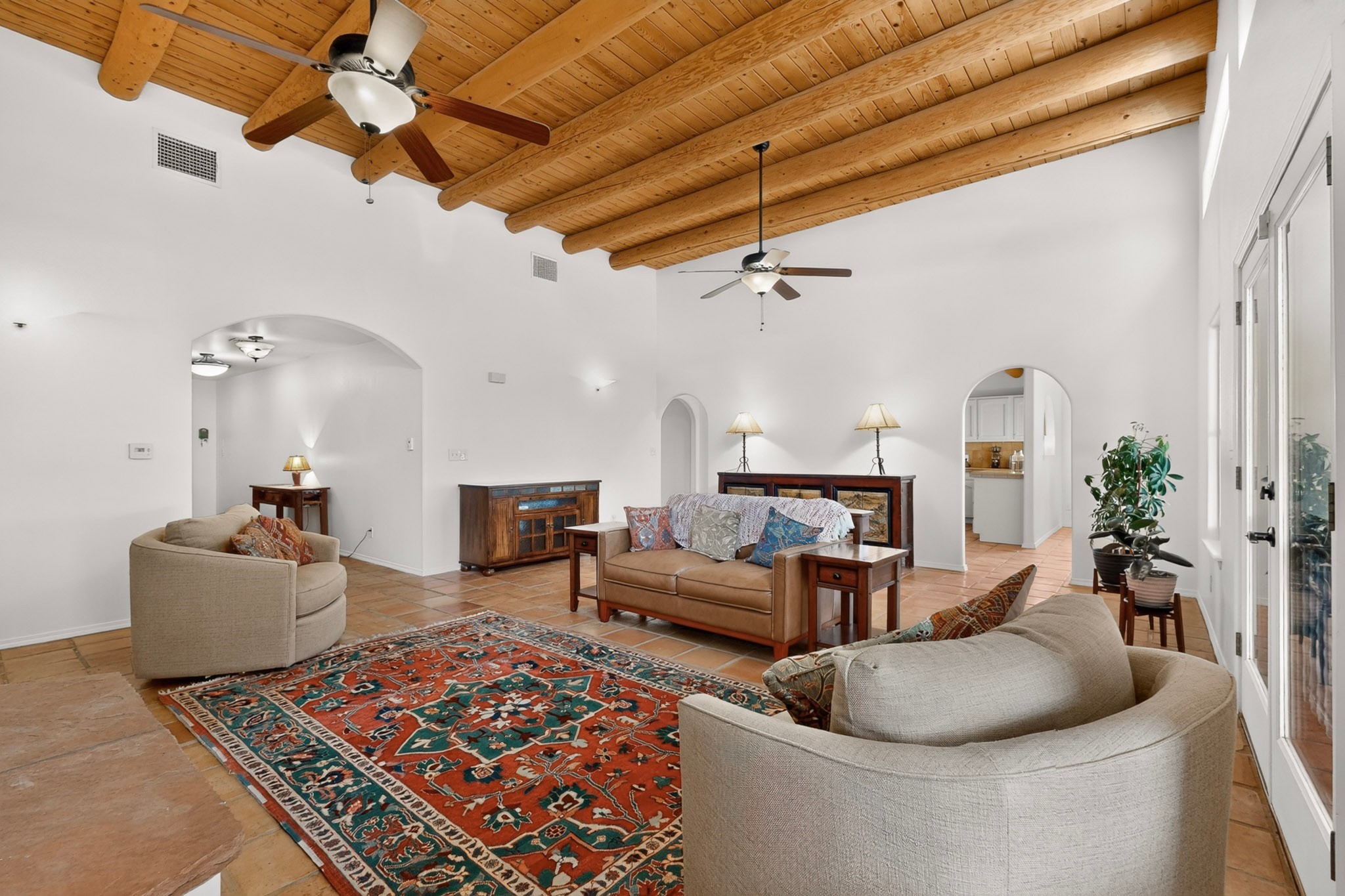 39 Cuesta Road Santa Fe, NM 87508 - Photo 8 of 70 Living room with soaring ceiling