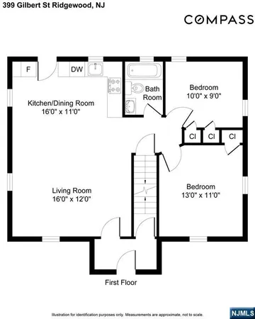 $4,350 | 399 Gilbert Street, Unit FIRST, Ridgewood, NJ 07450