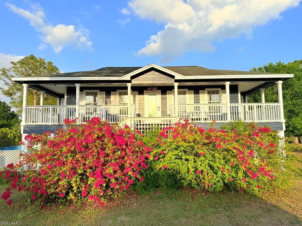 View of front facade featuring a porch
