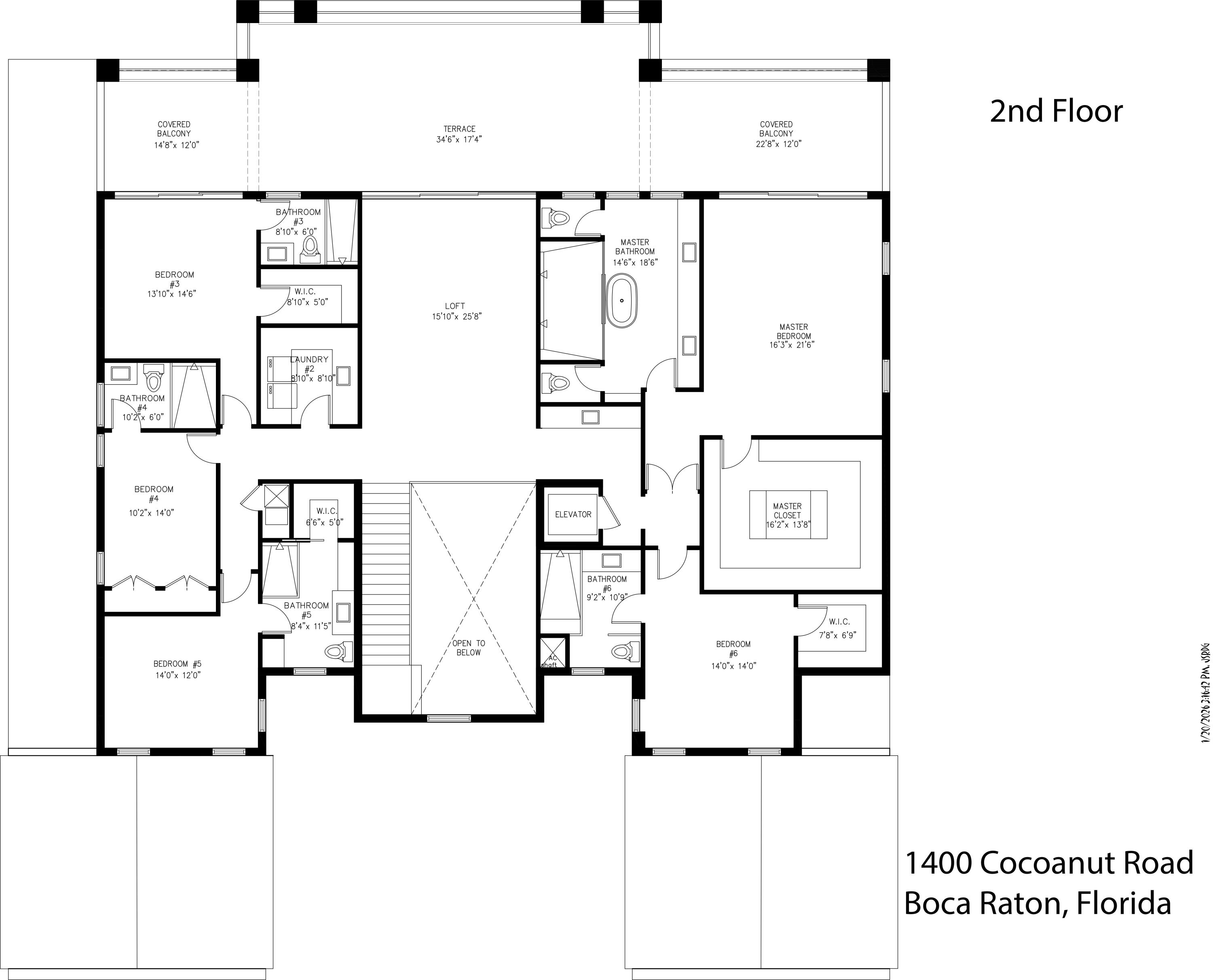 1400 Cocoanut Road Boca Raton, FL 33432 - Photo 10 of 10 2nd Floor Plan