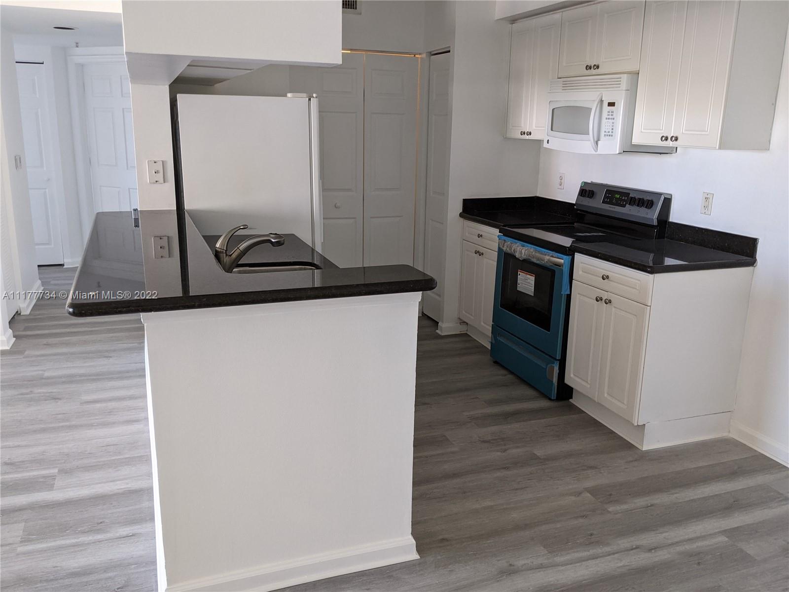 17150 North Bay Road, Unit 2814 Sunny Isles Beach, FL 33160 - Photo 18 of 25 a kitchen with granite countertop a stove and a sink