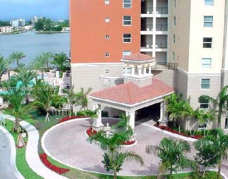 17150 North Bay Road, Unit 2814 Sunny Isles Beach, FL 33160 - Photo 4 of 25 an aerial view of a house with garden space and lake view