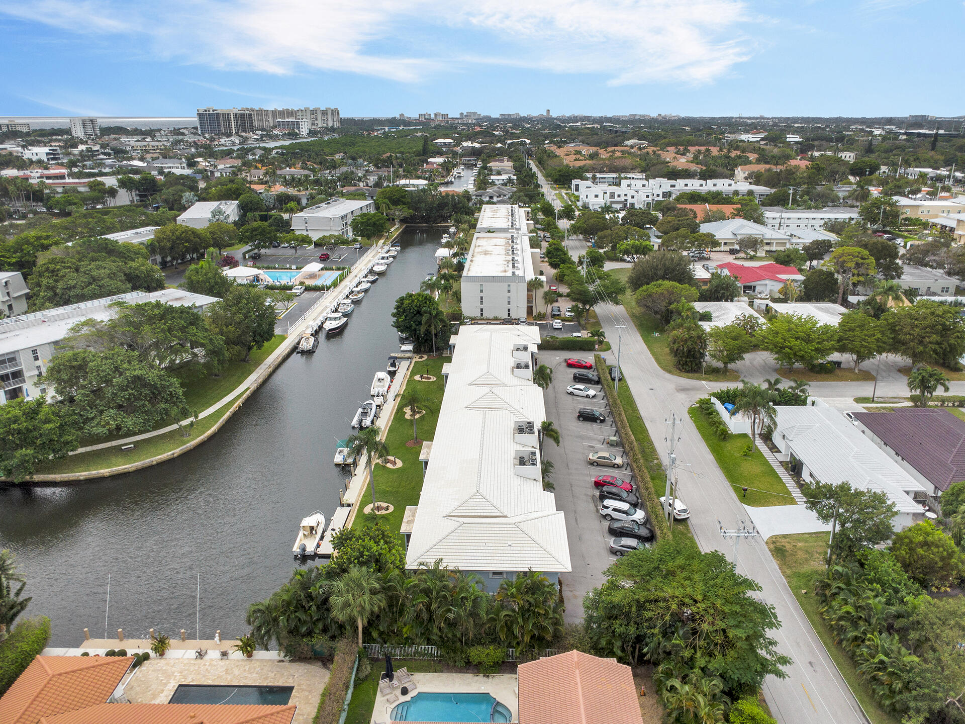 6100 Northeast 7th Avenue, Unit 20 Boca Raton, FL 33487 - Photo 38 of 42 an aerial view of residential houses with outdoor space