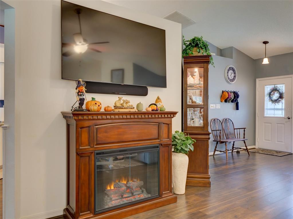 4704 River Ridge Drive Leesburg, FL 34748 - Photo 8 of 40 a living room with furniture and a fireplace