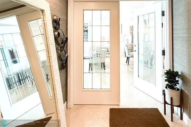 a view of front door