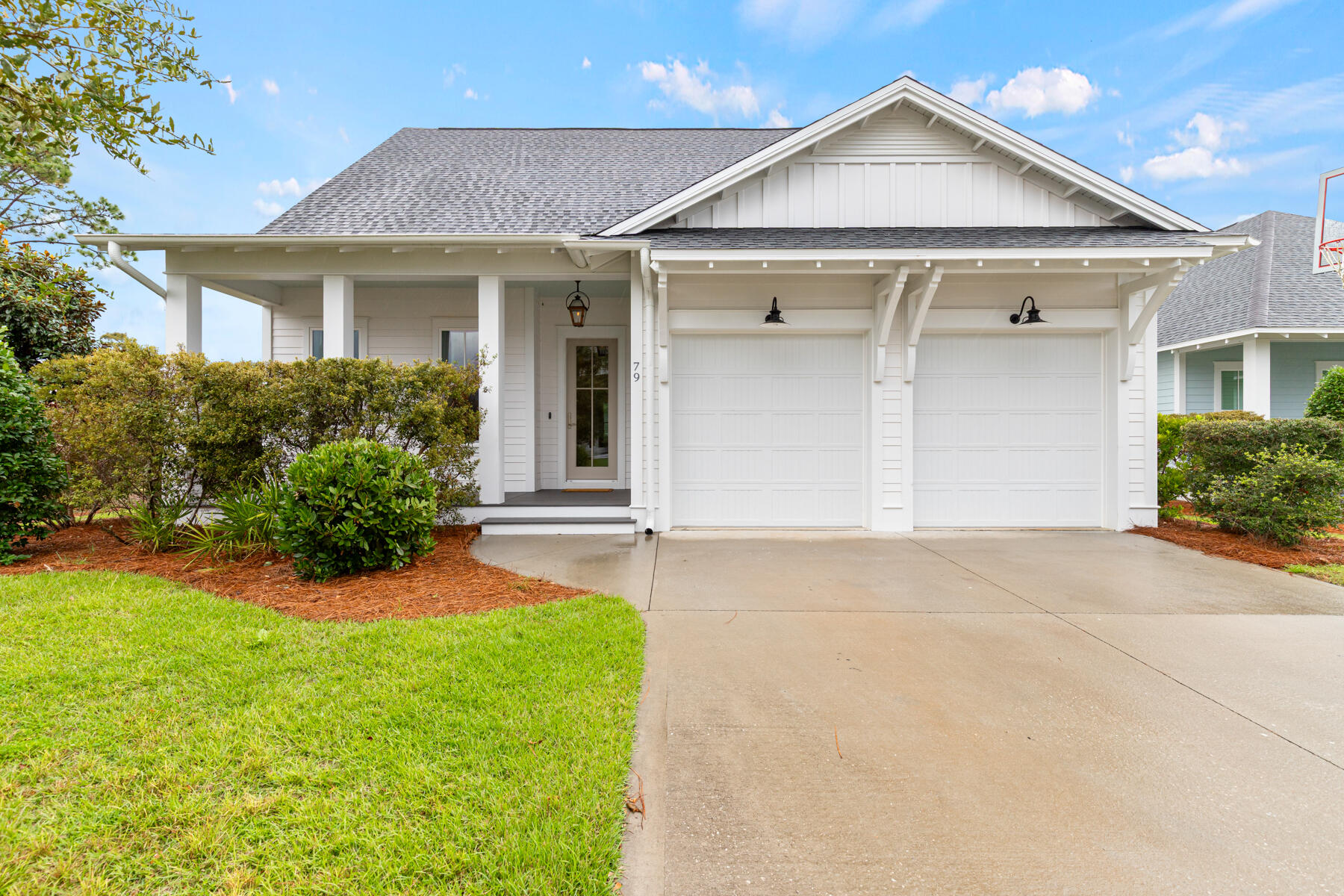 front view of a house and a yard