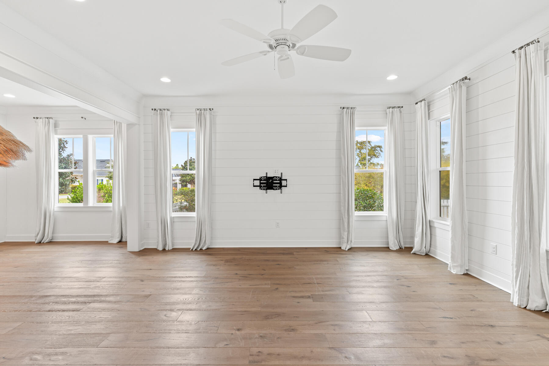 79 Basal St Inlet Beach Inlet Beach, FL 32461 - Photo 19 of 41 a view of empty room with wooden floor and fan