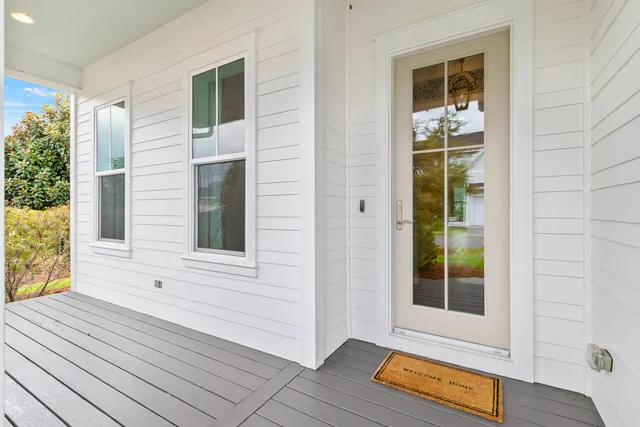 a view of front door of house