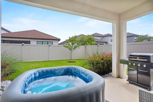 a view of outdoor space yard and swimming pool