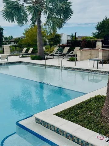 an outdoor space with garden view