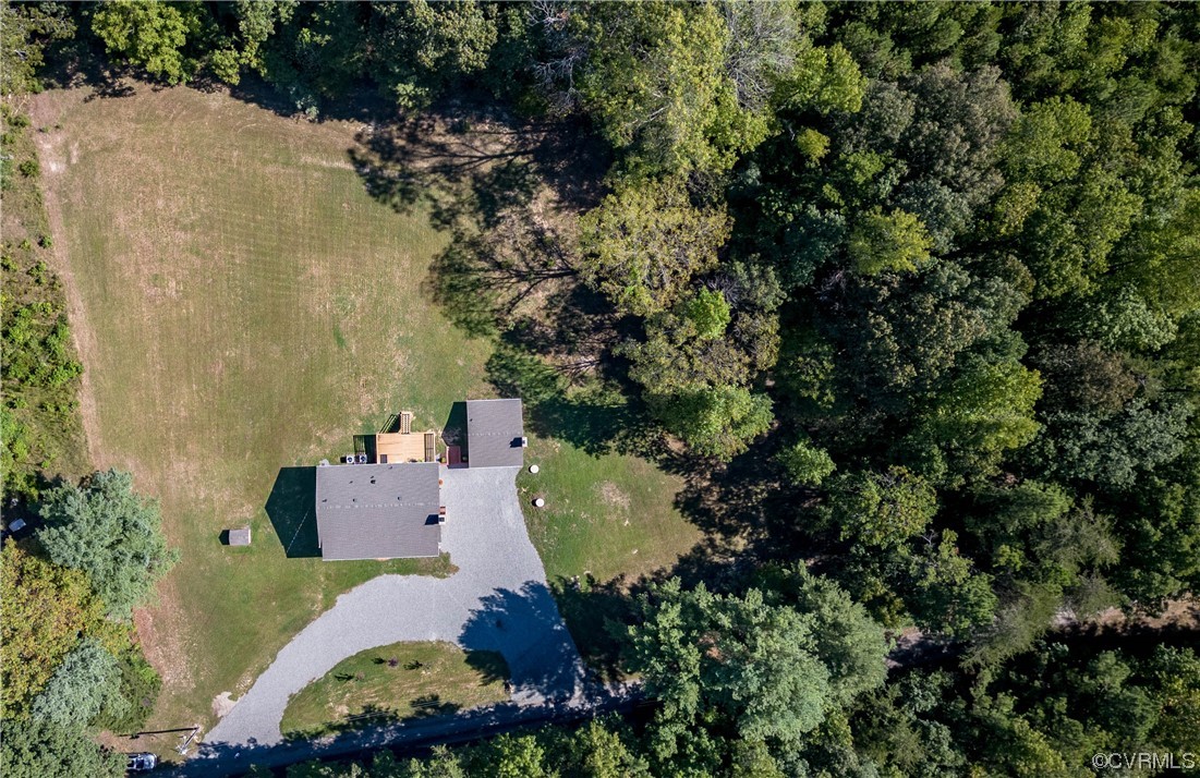 15073 Neck Trail Doswell, VA 23047 - Photo 44 of 50 an aerial view of a house with a yard and lake view