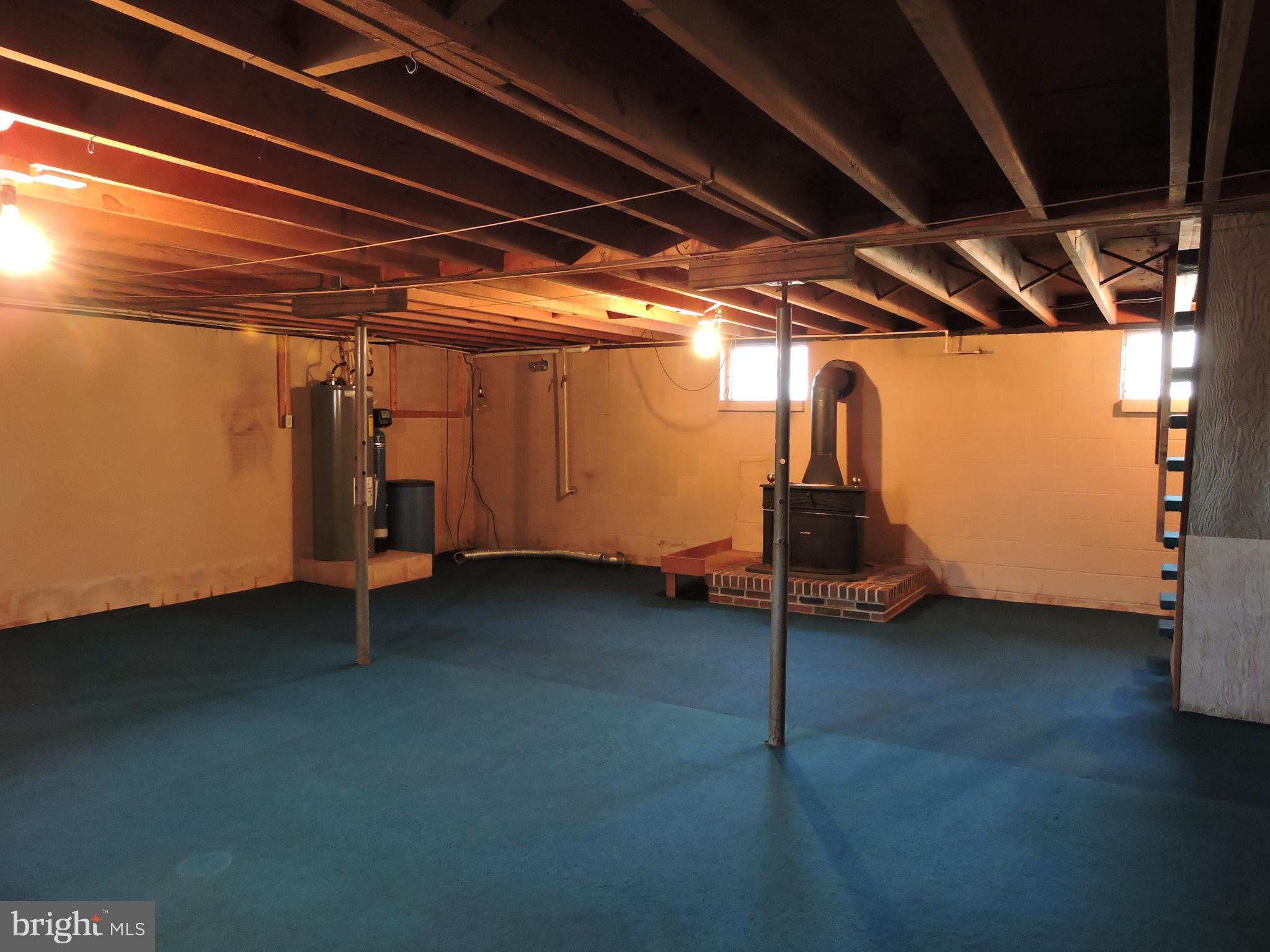 11295 Chipmans Pond Road Laurel, DE 19956 - Photo 32 of 36 Large basement area w/ wood stove