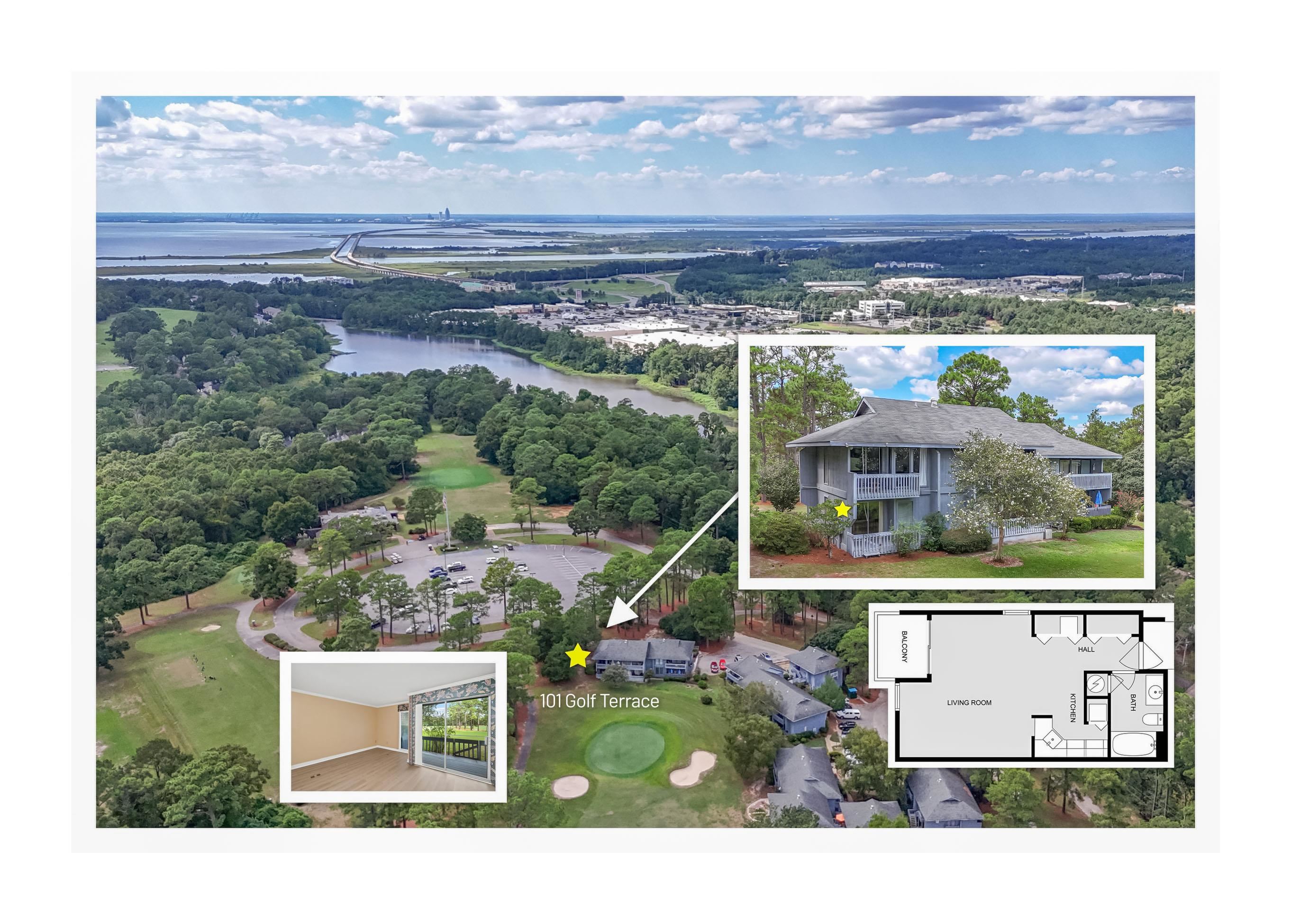 101 Golf Terrace, Unit 1A101 Daphne, AL 36526 - Photo 25 of 34 Aerial View