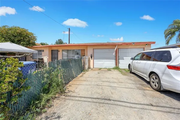 a building outdoor space with patio furniture