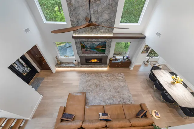 a view of a stairs and an entryway