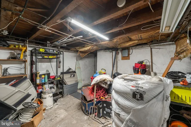 a view of storage and utility room