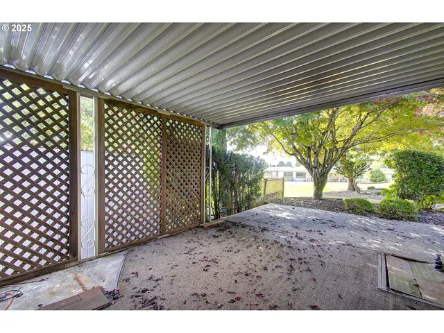 a view of a backyard