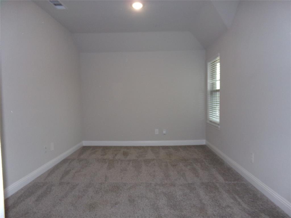 1748 Redding Street Allen, TX 75002 - Photo 27 of 33 Bonus room Upstairs living area featuring vaulted ceiling, light colored carpet, and recessed lighting