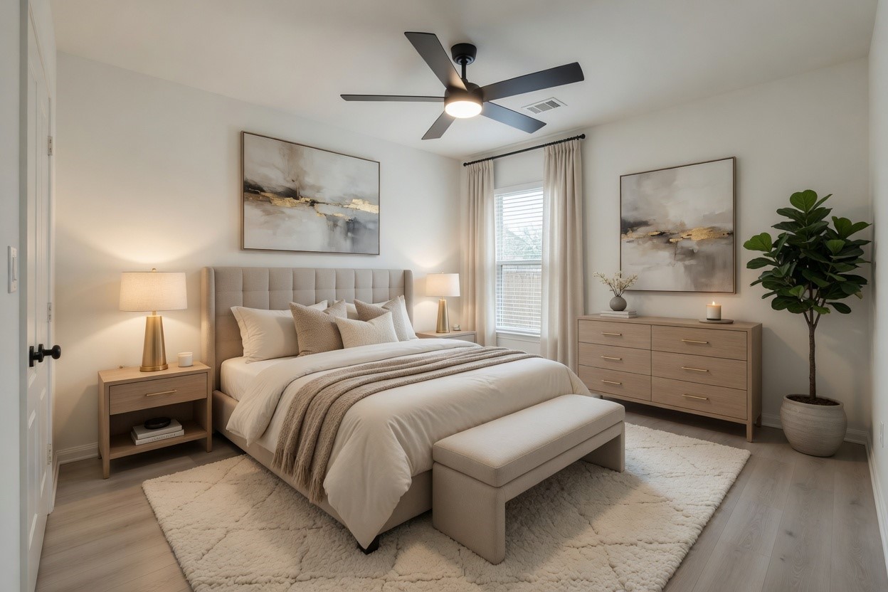 17223 Rookery Court Conroe, TX 77385 - Photo 24 of 45 Additional secondary downstairs bedroom virtually staged