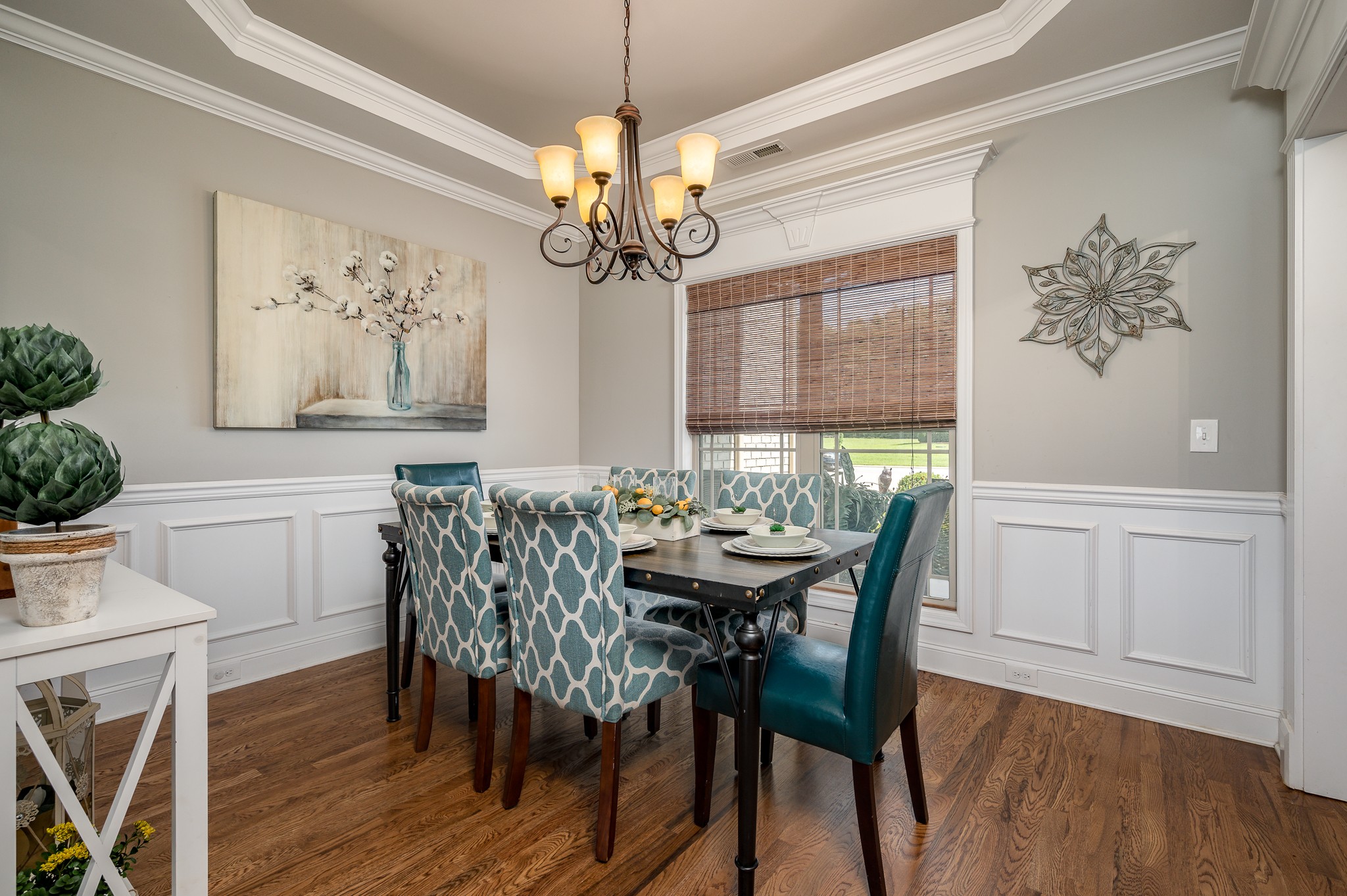 308 Amazonway Ridge Lascassas, TN 37085 - Photo 4 of 23 a view of a dining room with furniture wooden floor and a chandelier