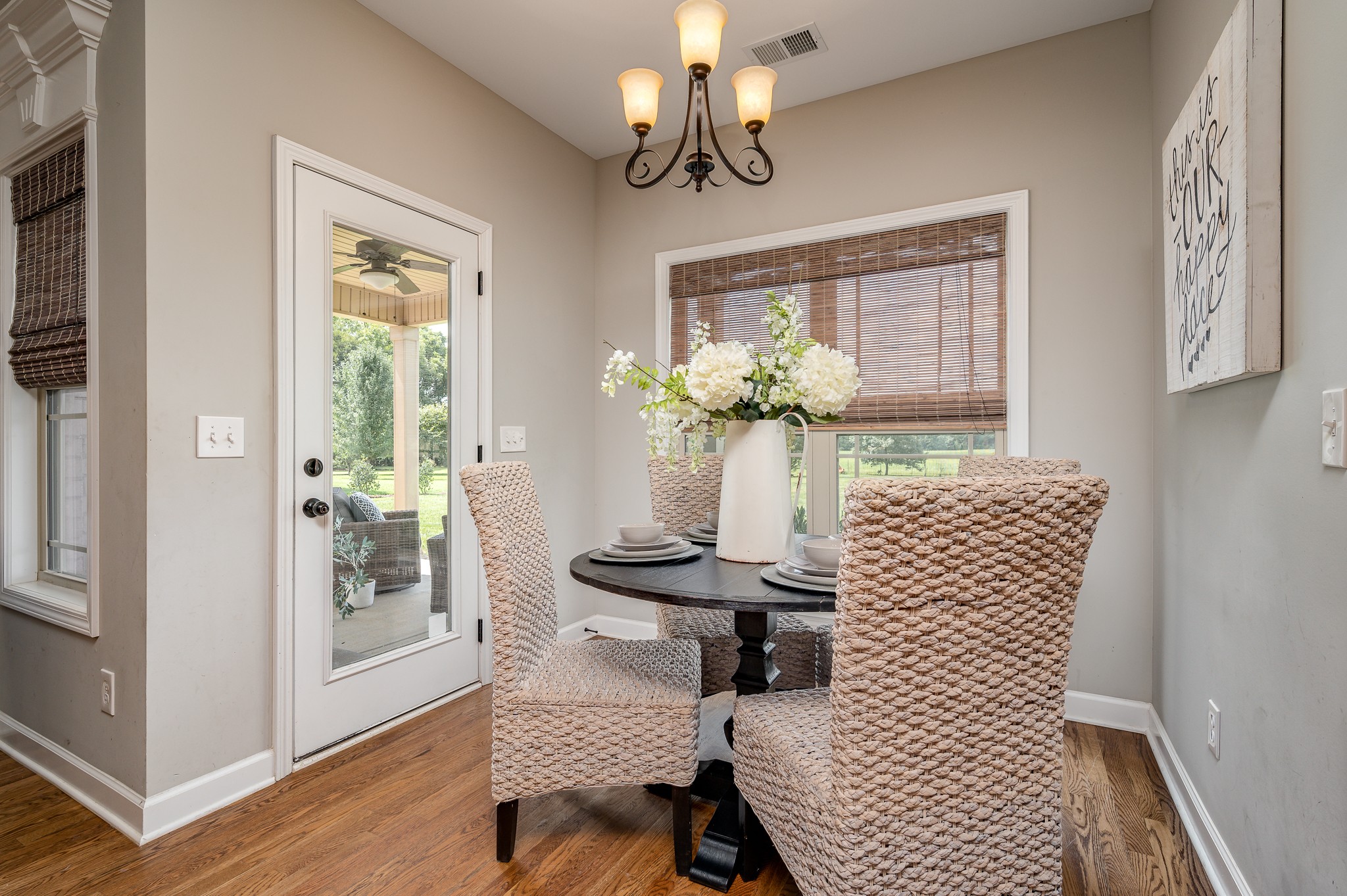 308 Amazonway Ridge Lascassas, TN 37085 - Photo 8 of 23 a view of a dining room with furniture wooden floor and chandelier