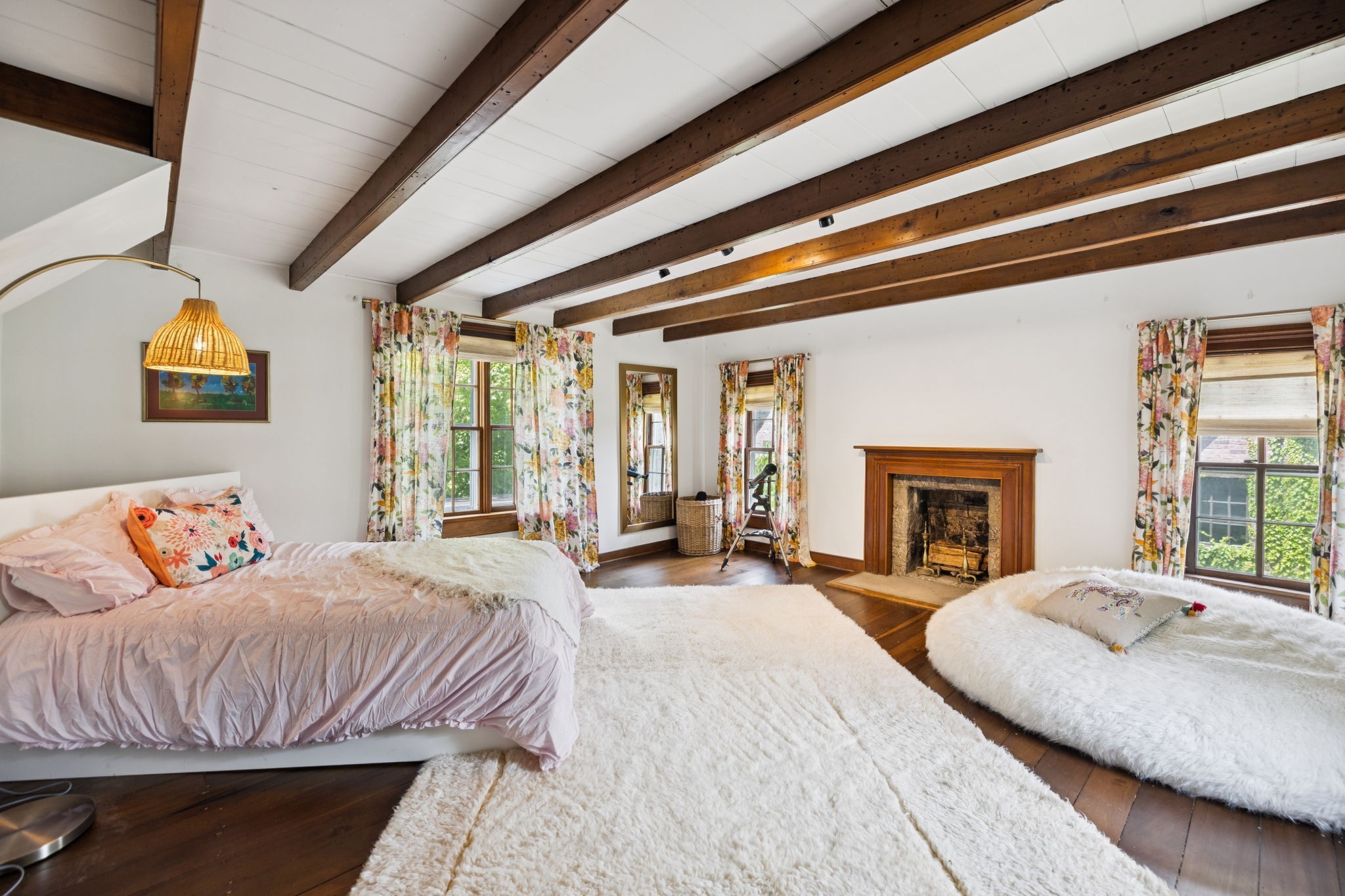 3507 Wimbledon Road Nashville, TN 37215 - Photo 29 of 50 a bedroom with a bed and a fireplace