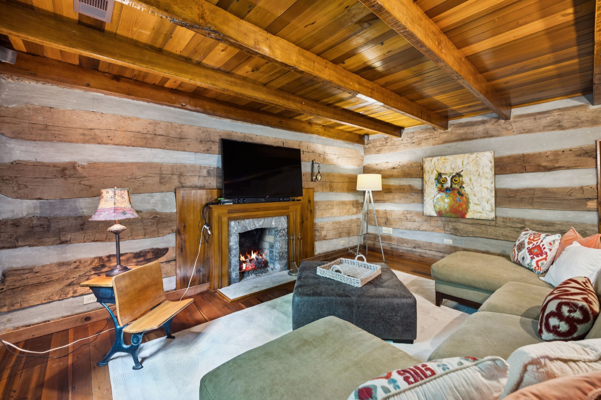 3507 Wimbledon Road Nashville, TN 37215 - Photo 35 of 50 a living room with furniture and a fireplace