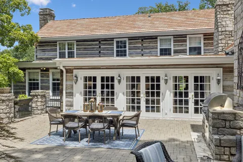 a view of outdoor space with seating area