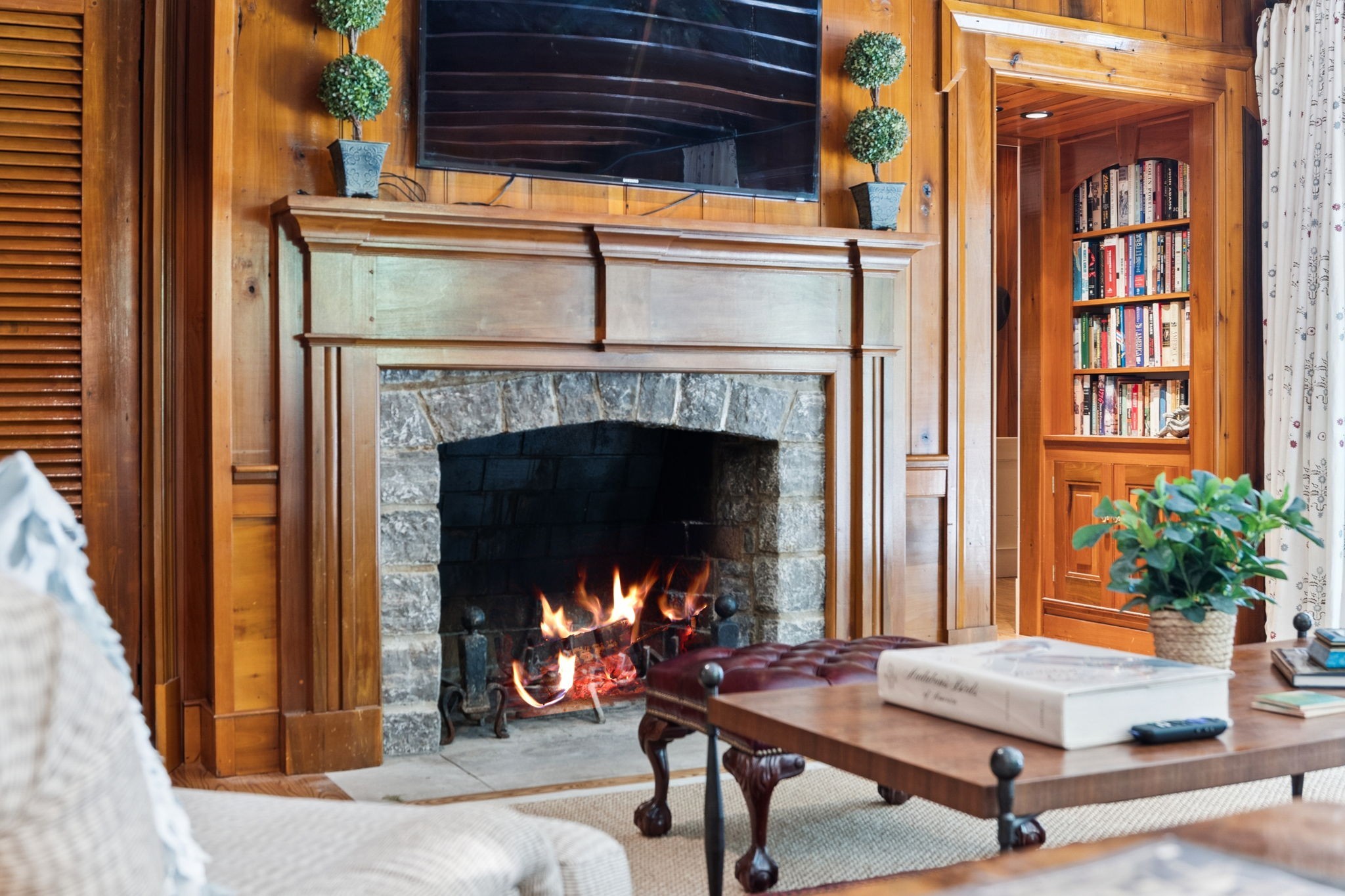 3507 Wimbledon Road Nashville, TN 37215 - Photo 6 of 50 a living room with furniture and a fireplace