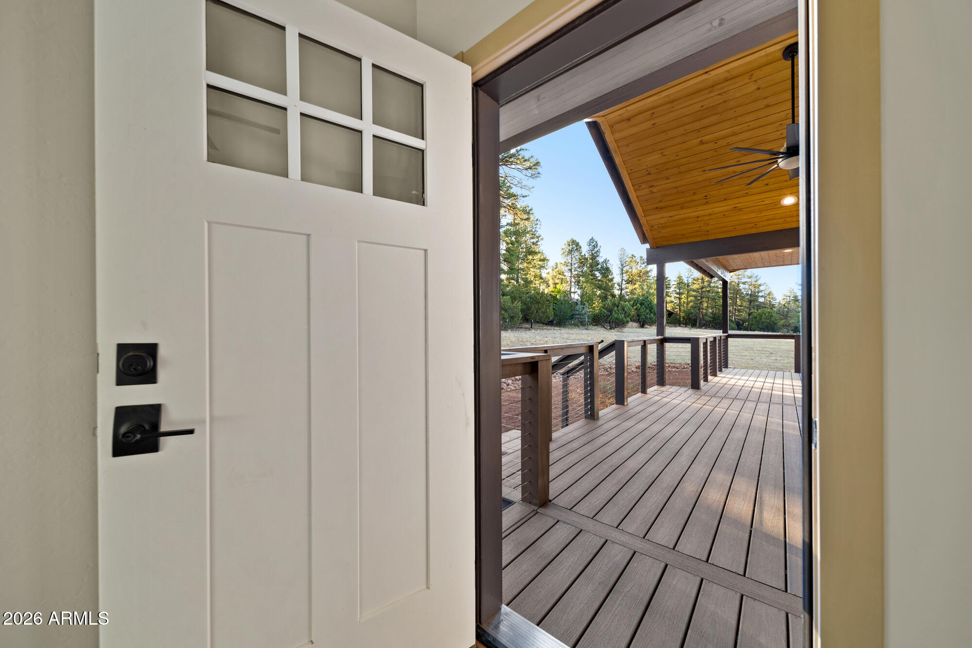 1380 Lakeside Trail Show Low, AZ 85901 - Photo 34 of 48 a view of a balcony with wooden floor