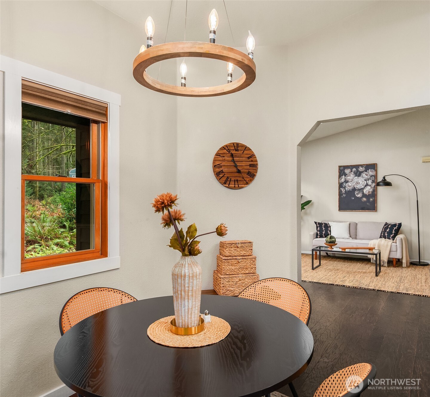 12908 Southwest 244th Place Vashon, WA 98070 - Photo 11 of 30 a dining room with table chairs and a chandelier