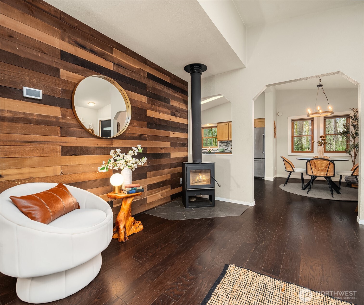 12908 Southwest 244th Place Vashon, WA 98070 - Photo 9 of 30 a living room with furniture and a wooden floor