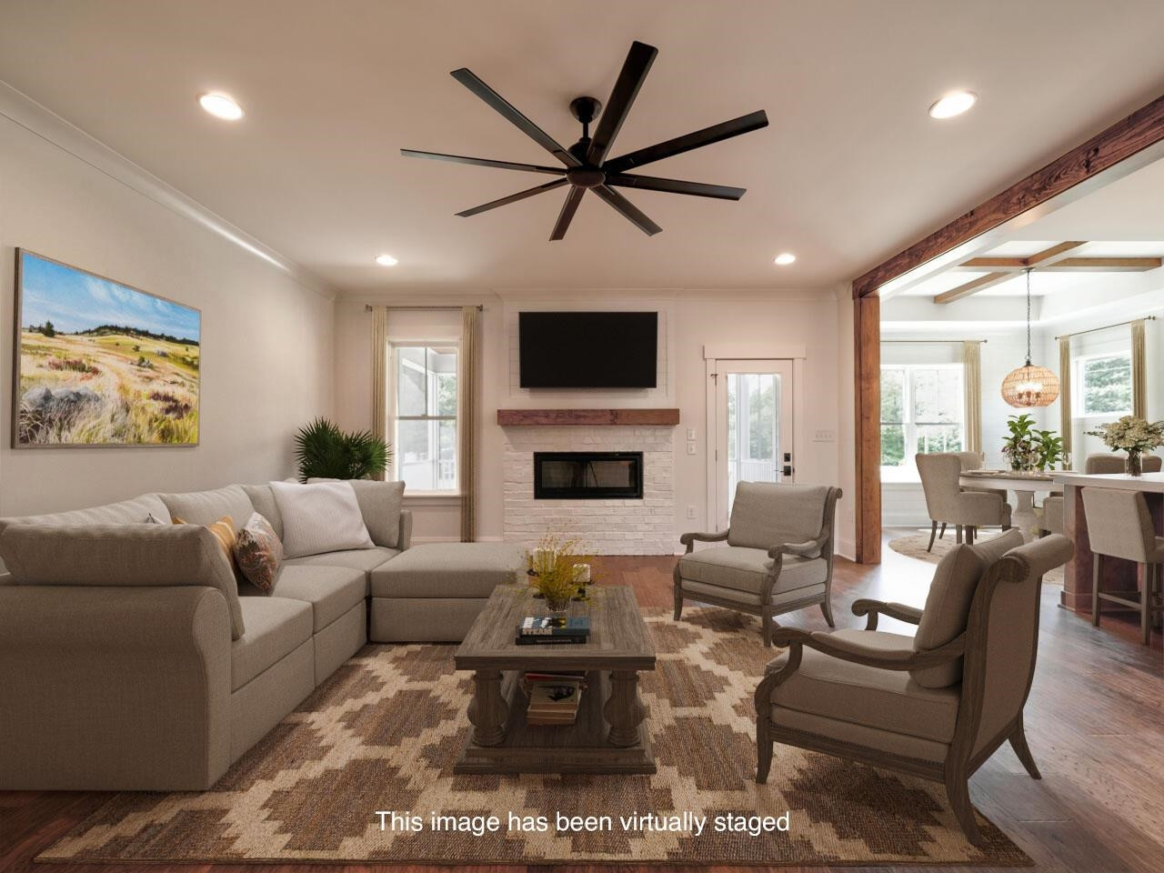 16 Constitution Avenue Smithfield, NC 27577 - Photo 6 of 60 a living room with furniture a fireplace