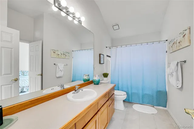 a bathroom with a sink a toilet a mirror and shower