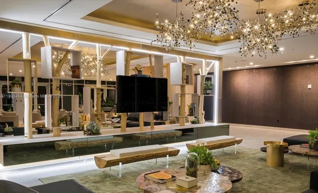 a room with pool table and windows