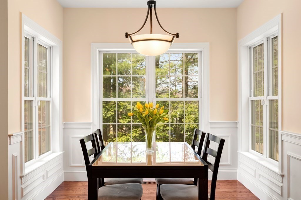 11 Shadow Lane Wellesley, MA 02482 - Photo 10 of 37 a view of a dining room with furniture window and wooden floor