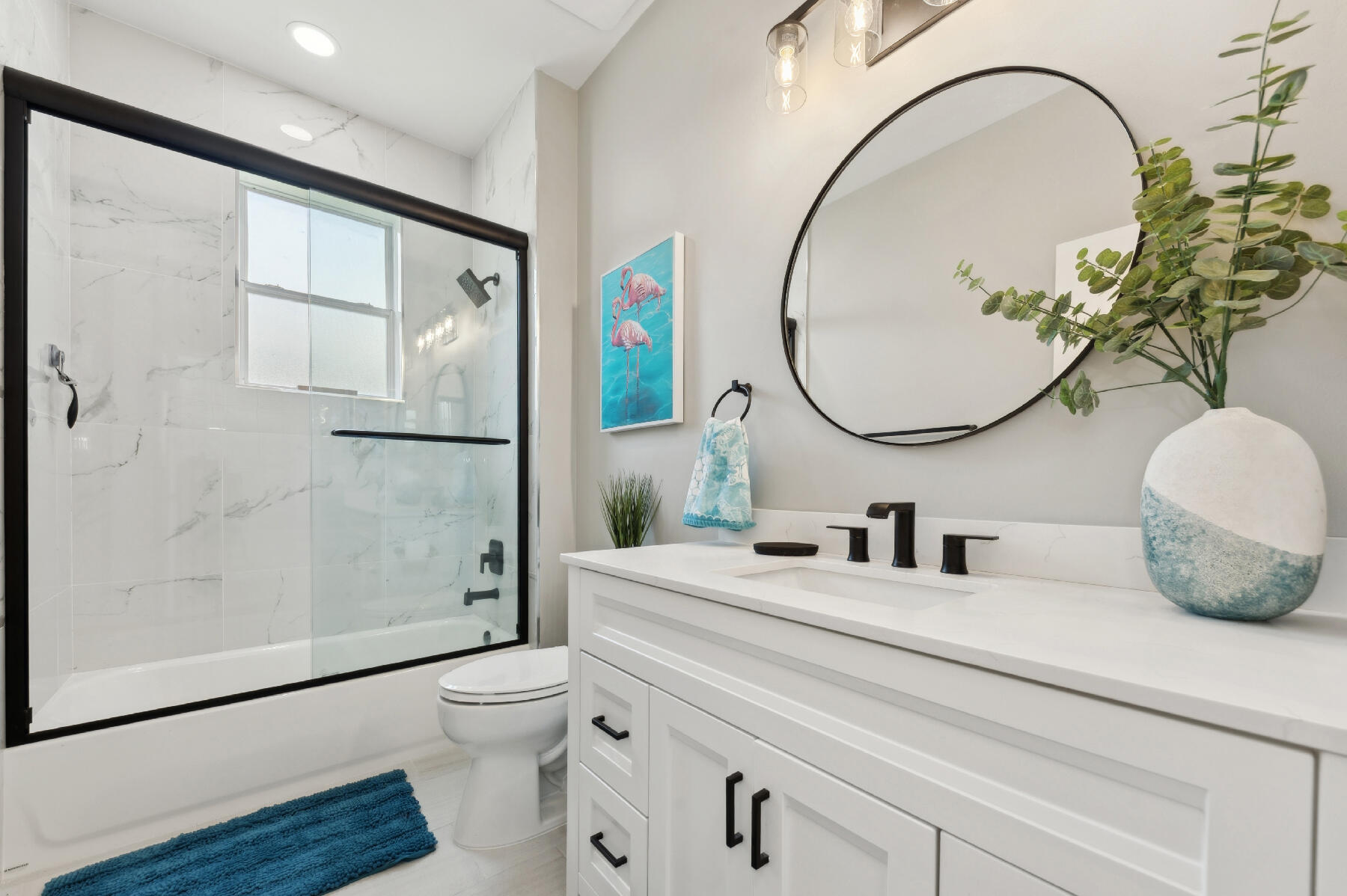 175 Harbor Lake Circle Greenacres, FL 33413 - Photo 15 of 33 a bathroom with a sink a toilet and a mirror