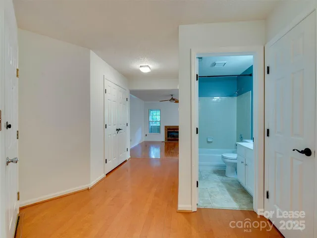 a view of a bathroom with a bathroom