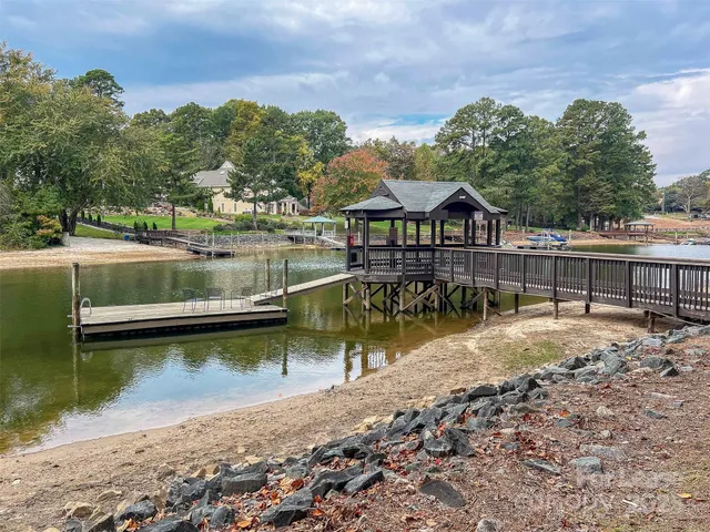 a view of a house with a lake view