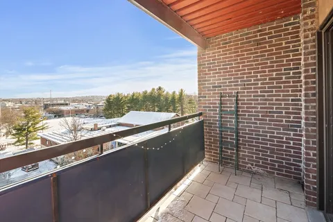 a view of a glass door