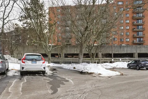 a street view covered with snow